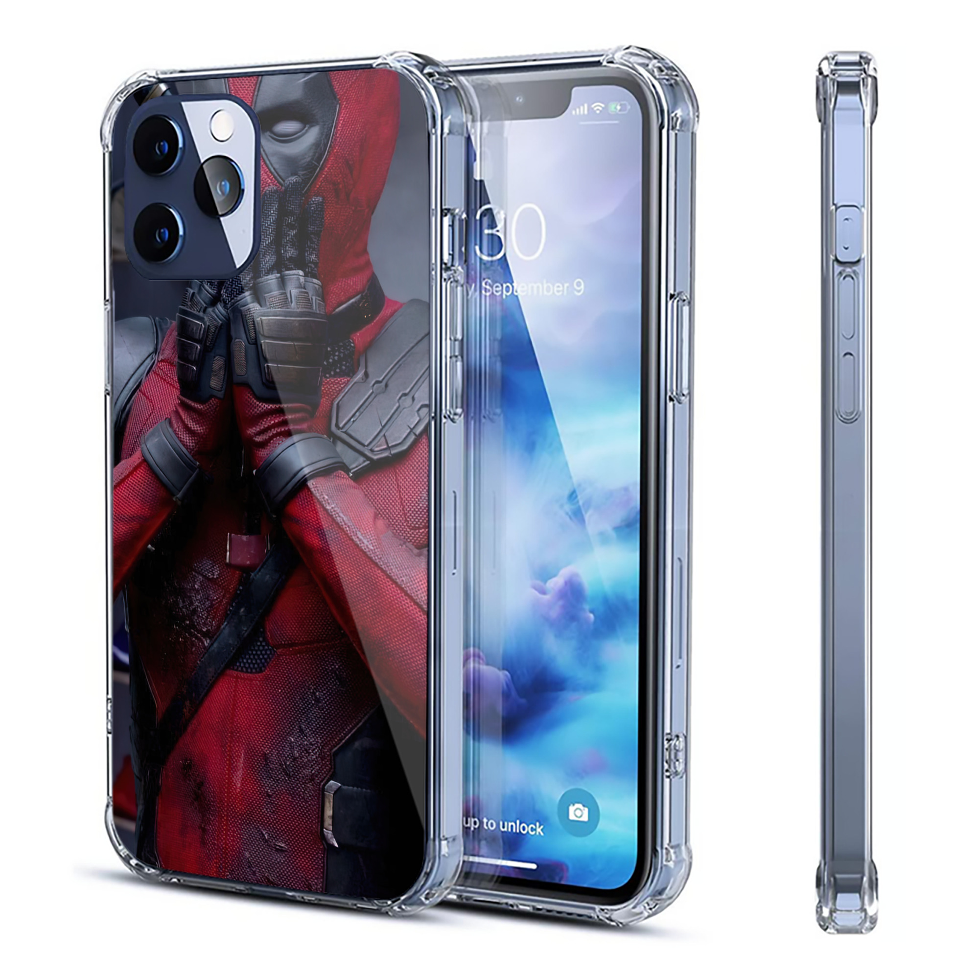 （画像用） Deadpool デッドプール 【iPhone 12シリーズ対応】透明スマホケース（クリアソフトケース）